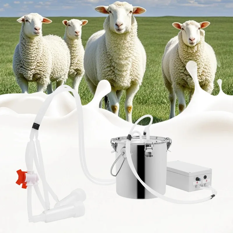 

5L/10L Electric Cow Milking Machine Speed Pulsating Vacuum Pump Food Grade Stainless Steel Milk Bucket