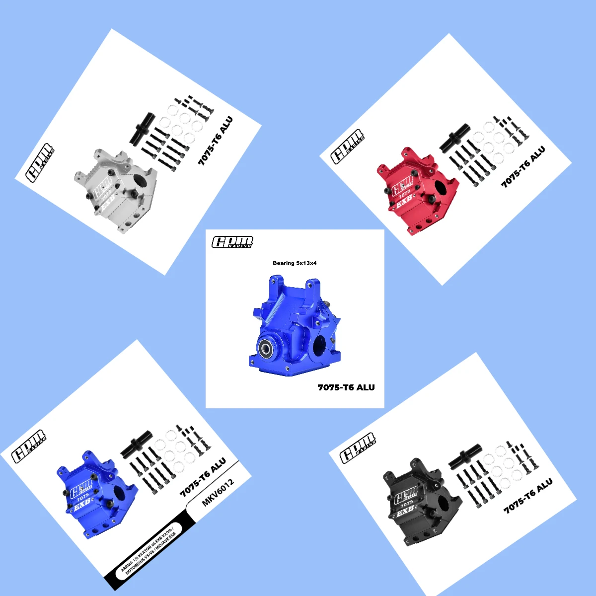 

GPM 7075 Alu Front/Rear Gear Box ARRMA 1/8 Kraton 6S EXB V2 V6 Notorious Mojave