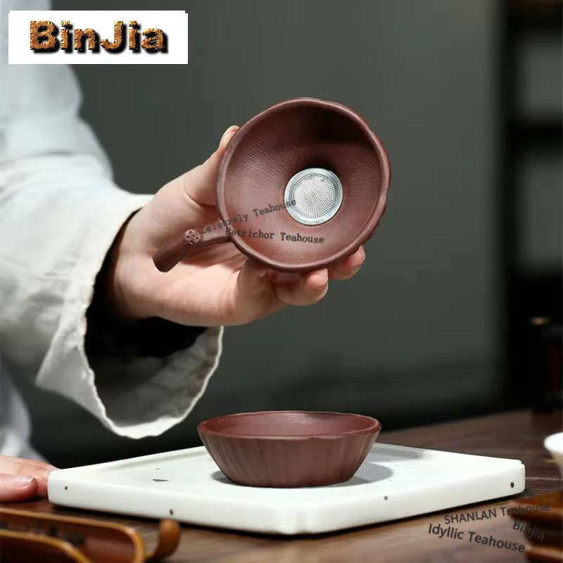 

Authentic Yixing Purple Clay Tea Separator Infusor Japanese Chhai For Tea Strainer Tea Soaking Tea Filter Zisha Teaware Craft