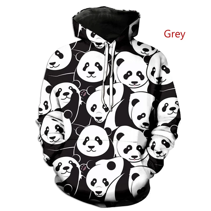 Sudaderas con capucha con estampado 3D de Panda para hombres y niños, ropa de calle divertida, sudaderas con capucha Unisex, ropa Harajuku, Top de invierno