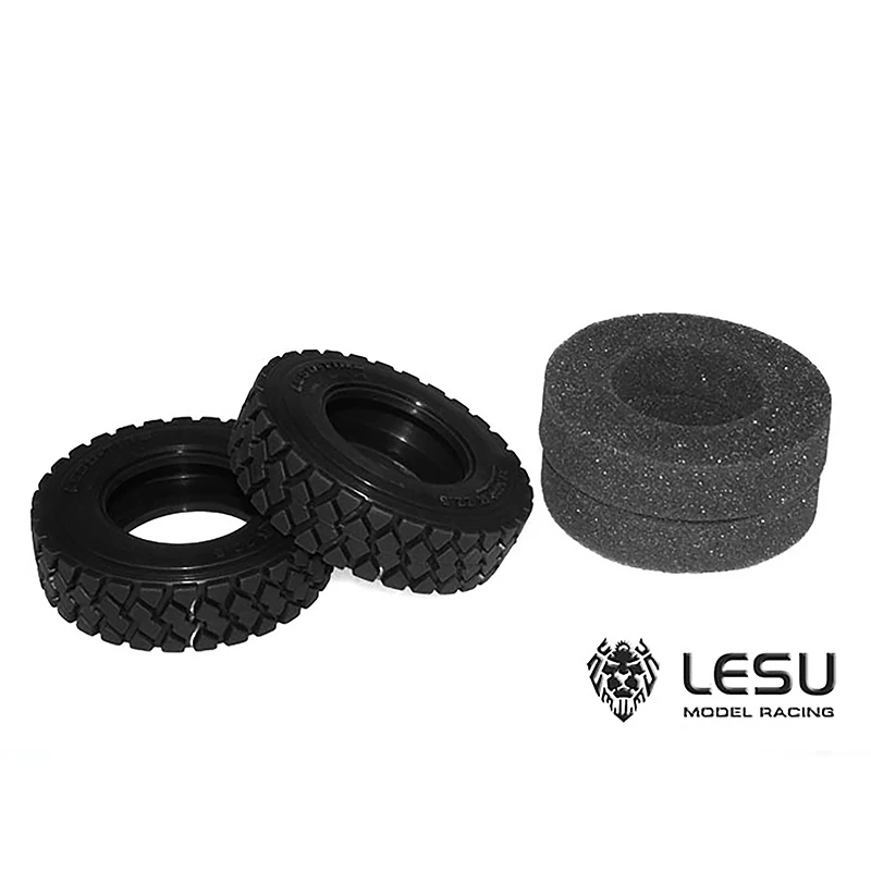 

A Pair of LESU 85Mm narrow Rubber Wheel Tires for Tractor Truck Tamiyaya 1/14 RC Remote Control Toys Vehicle Parts TH02595