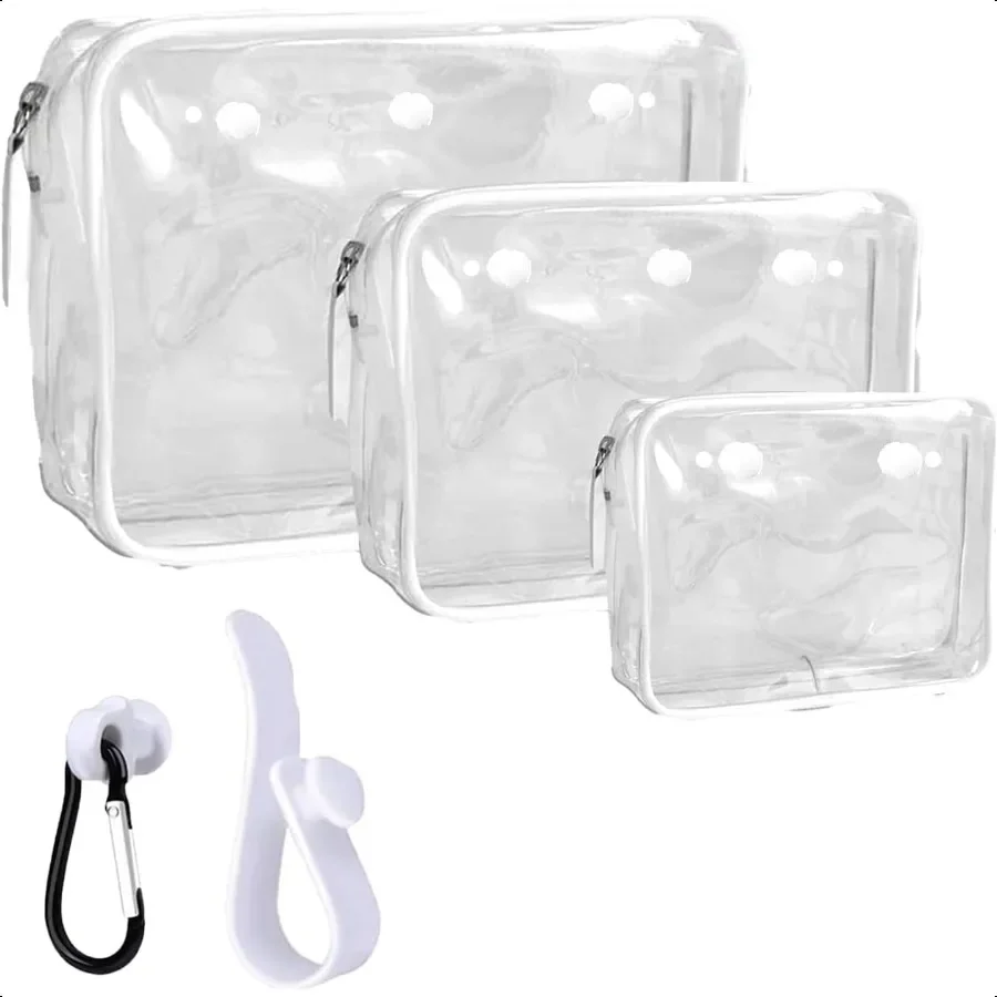 

3 Packs Clear Beach Tote Bag Accories Compatible with Bogg Bag Insert Bag Travel Cellphone Makeup Clean Toiletry Brush Organize