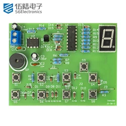 CD4511 Eight-way Digital Grabber Soldering Kit Set for Making Printed Circuit Boards for Skill Competition Practice