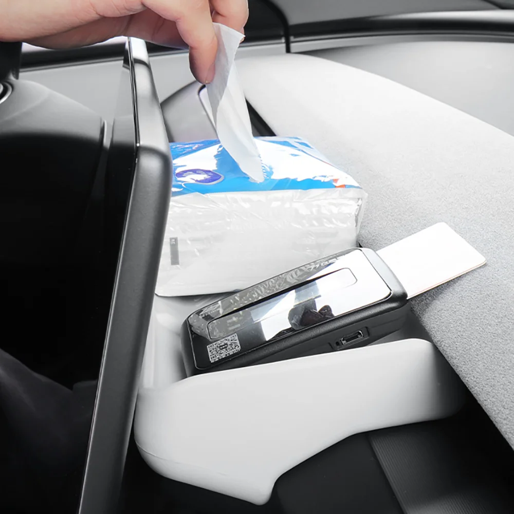 For Tesla New Model 3 Highland 2024 and Model Y Launch 2025 Rear Screen Storage box Dashboard bracket Tissue Box Tray ECT Panel