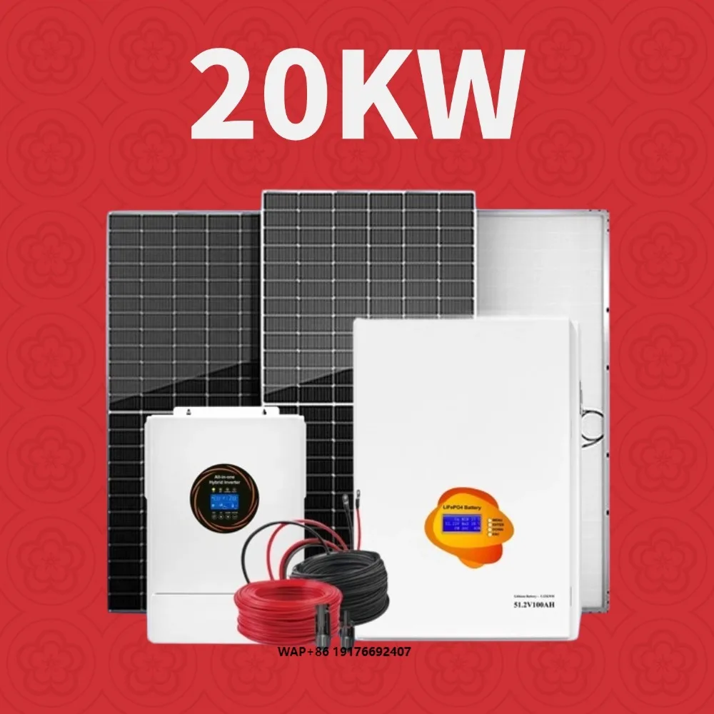 Monocrystalline Silicon Solar Power System for Home Use with 'MPPT Controller and Lithium Ion Battery Hybrid Solar Energy System