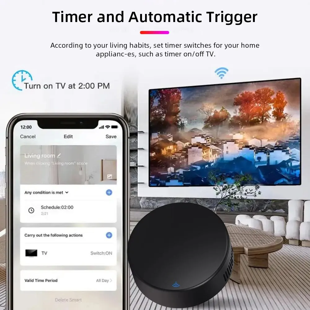 ONENUO TUYA WIFI Remote Control Home Smart Life APP Intelligent WIFI Universal Remote Control for TV /Air Conditioner/Fan