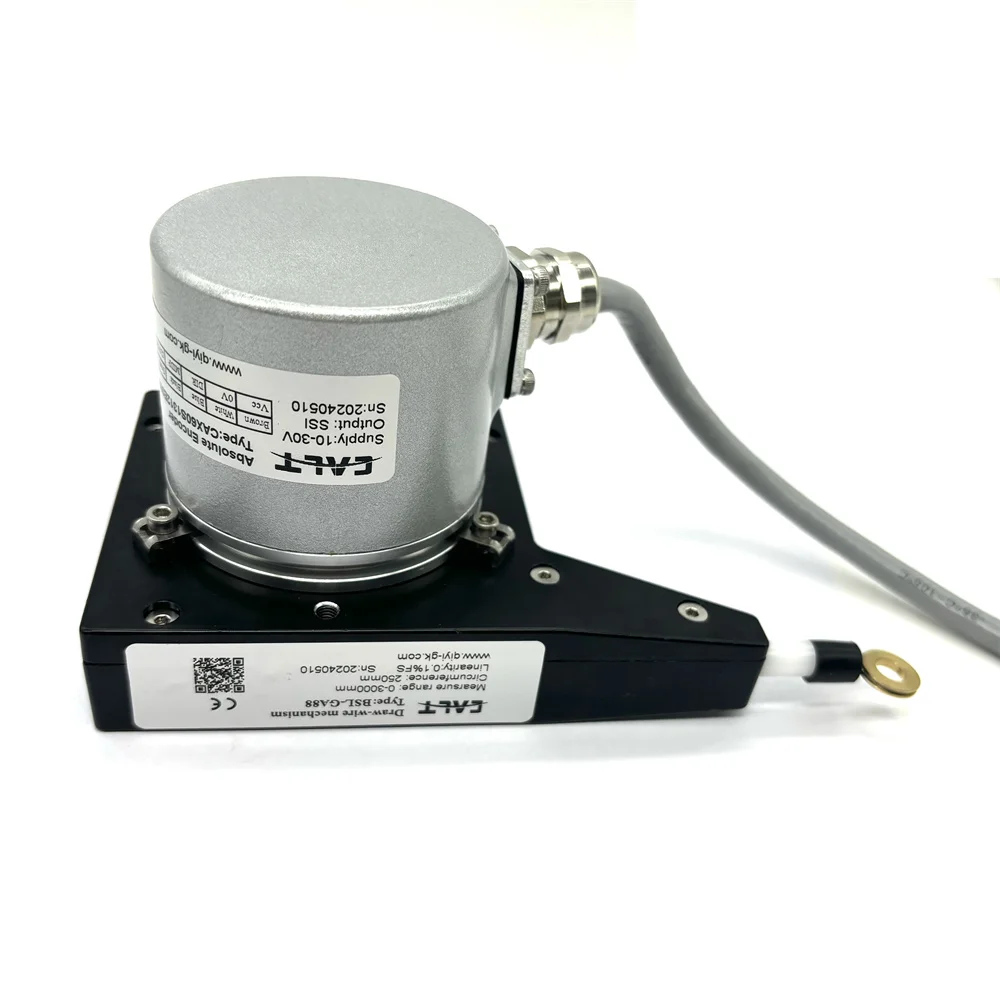 Kawat tarik Encoder absolut BSL-GA88 + Output Ssi Output untuk truk Forklift/agv