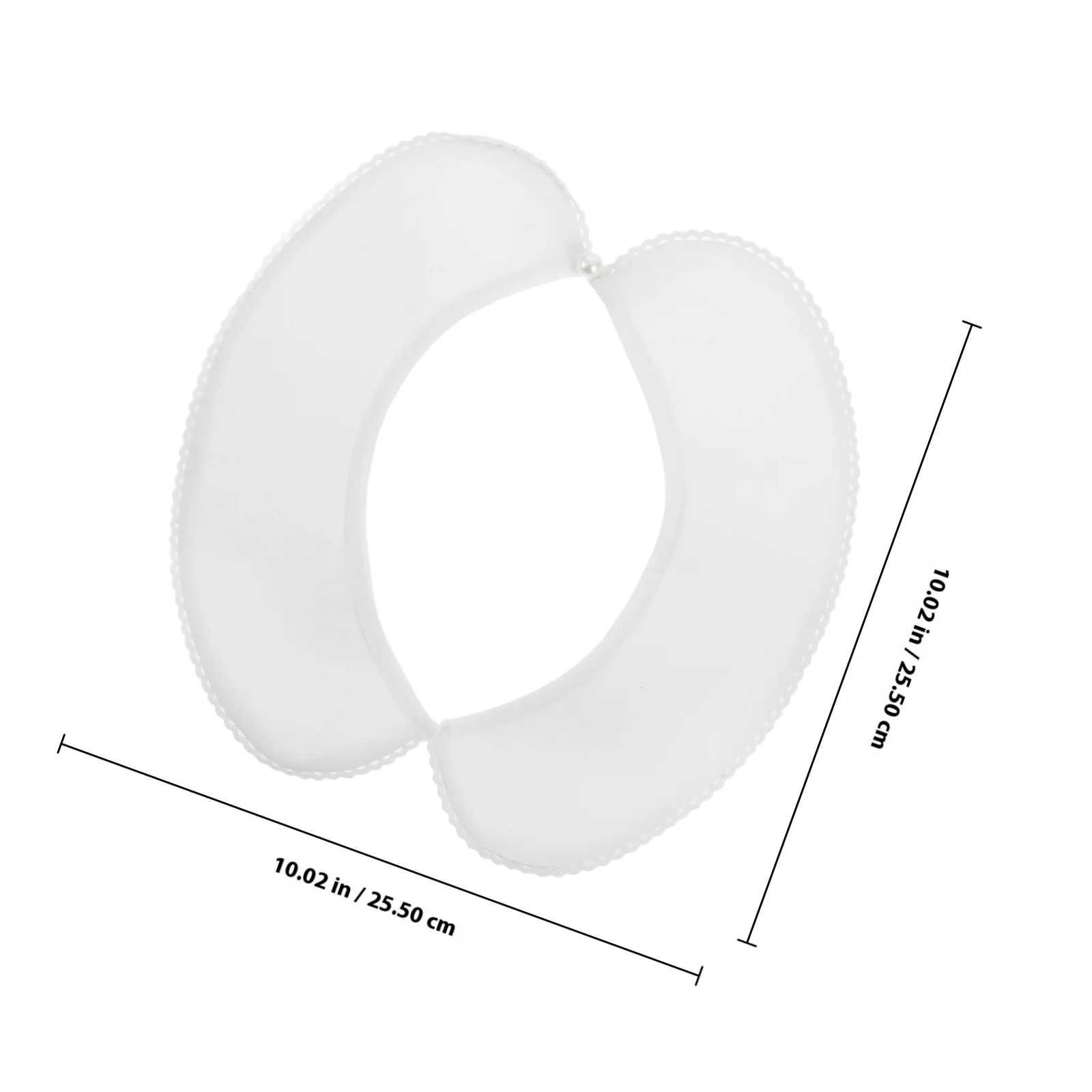 取り外し可能な白いフェイクカラー女性用コットンレースラウンドラペル偽ブラウスディッキー秋冬エレガントカジュアルオフィス衣装