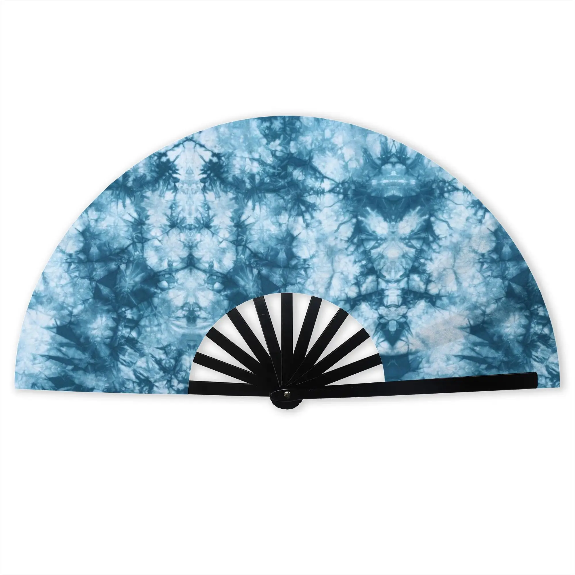 Personalised Tie Dye Promotional Gift Hand Fan Wedding Abstract Style Color Durable Folding Fans Creative Bulk Pack Fan