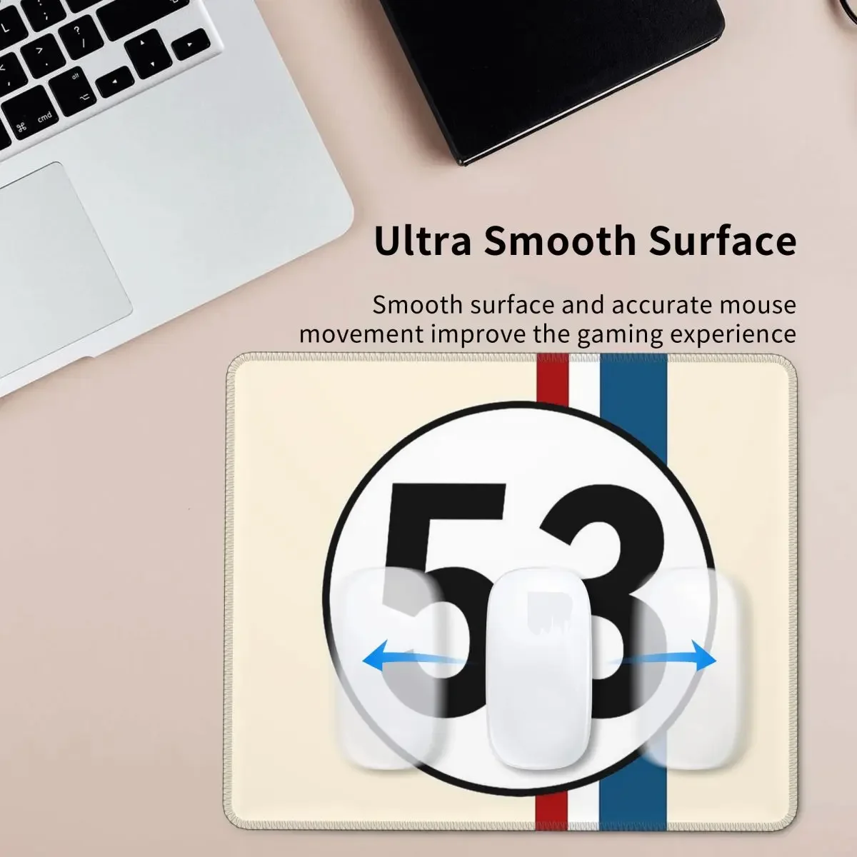 Herbie Number 53 Mouse Pad Computer Keyboard Mouse Mat Gamer Laptop Desk Mat Office Accessories Table Mats