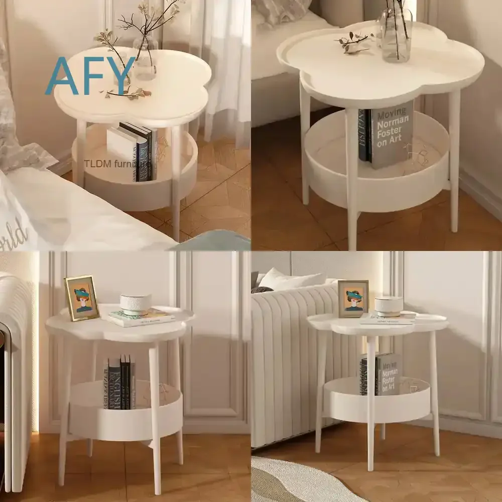 for Shelf Aesthetic Cute Coffee Table for Unique Irregular Simple Designer White Mesa Plegable Home Furniture coffee table