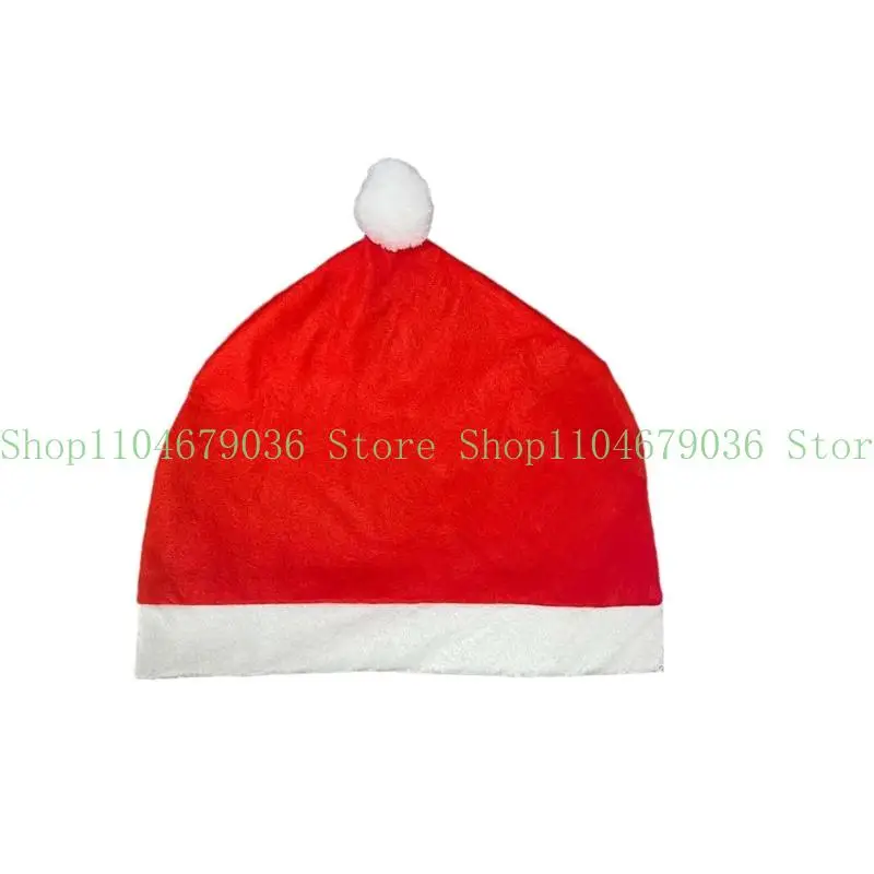 652F Christmas Car Accessories 2PCS Santa Hat Headrest Covers Vehicle Decoration Soft Flannel Holiday Interior Design