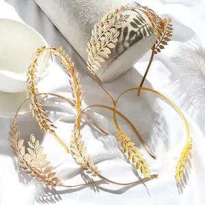 Crown Tiaras Headpiece Tiaras Hair Accessories of the Greek Gold Color Bride 6 Main Sales Accessories Greek goddess - №6