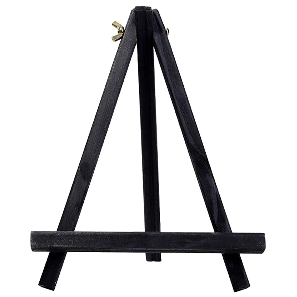 Mini Children's Easel 24x18 Black Wooden Sketching Painting Accessory Artist Drawing Pallet Decor Cards Tripod Mobile Phone