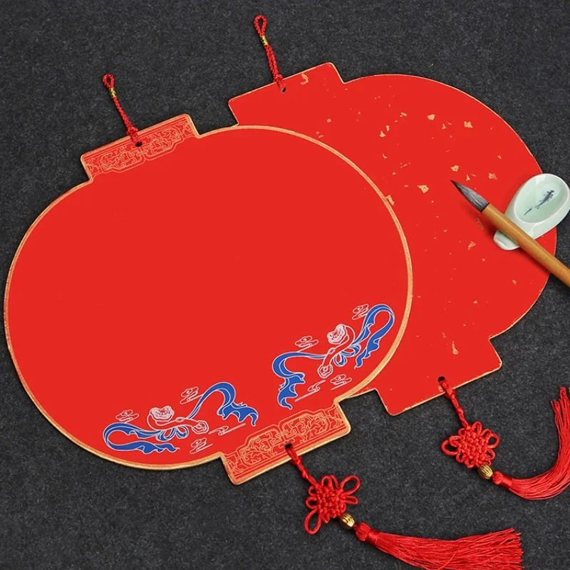 Batik Red Rice Paper Cards Red Half-Ripe Xuan Paper Brush Calligraphy Drawing Papier New Year Wedding Festival Decoration Card