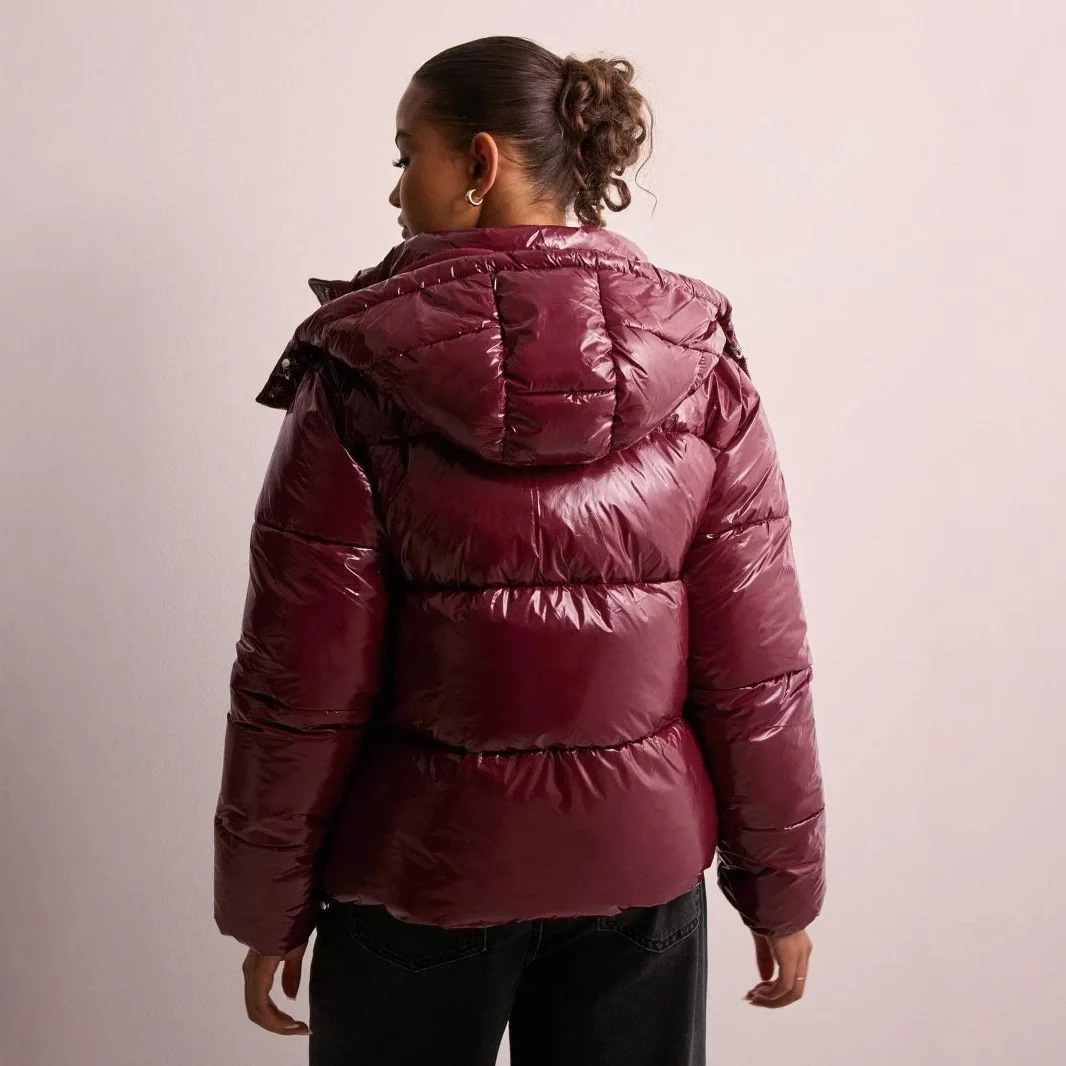 Chaqueta de algodón con capucha informal de invierno, chaqueta gruesa, Color sólido, Chaqueta de algodón de alta gama resistente al frío, mujeres europeas y americanas