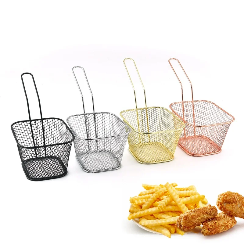 

Creative Fryers Basket Net Mesh Fries Chip Kitchen Tool Stainless Steel Fryer Home French Fries Baskets Strainer