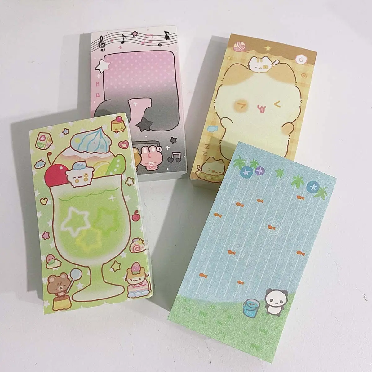 mini note pad Panda four-leaf clover cartoon