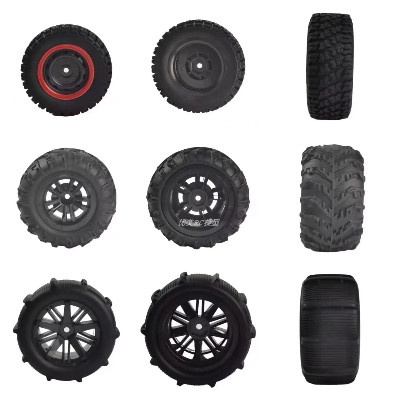 1/10 RC سيارة الزاحف 1.55 "90 مللي متر 95 مللي متر الإطارات الناعمة مع حافة عجلة Beadlock المعدنية ل 1/12 1/10 TF2 Tamiya CC01 CC02 LC70 MST جيمي