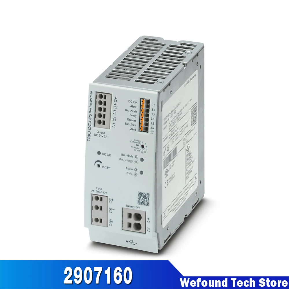 

2907160 TRIO-UPS-2G/1AC/24DC/5 TRIO DC-UPS For Phoenix 24VDC/5A Uninterruptible Power Supply