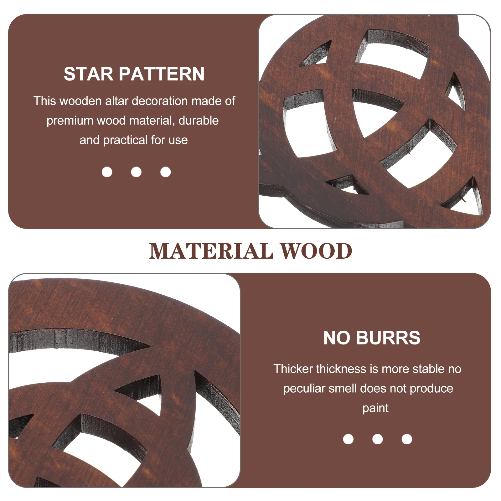 

Creative Wooden Altar Decoration Pentacle Ornament Religious Ceremony Adornment Home Decor Tile Yoga Mat Gift Household Storage