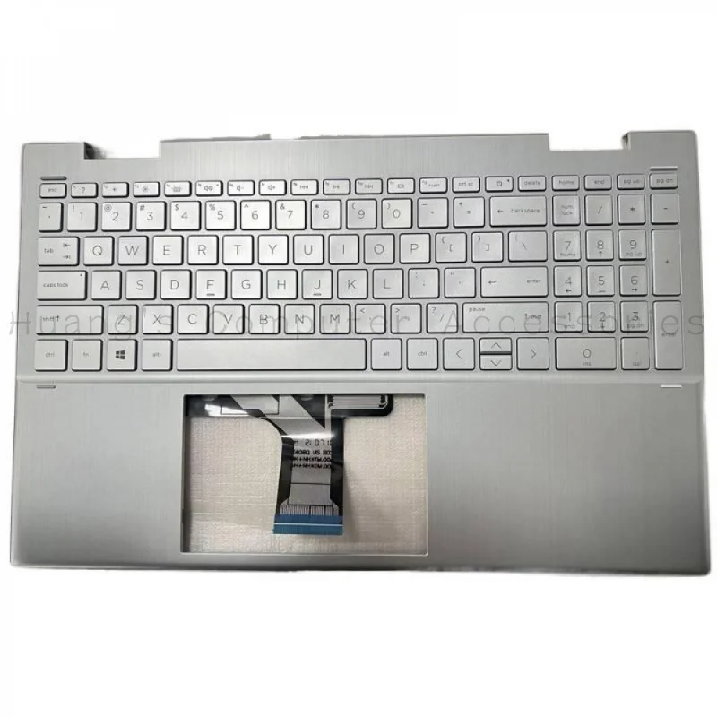 SS+Silver Palmrest With Keyboard M45130-DB1 For HP Pavilion X360 15-ER Laptop Replacement Part