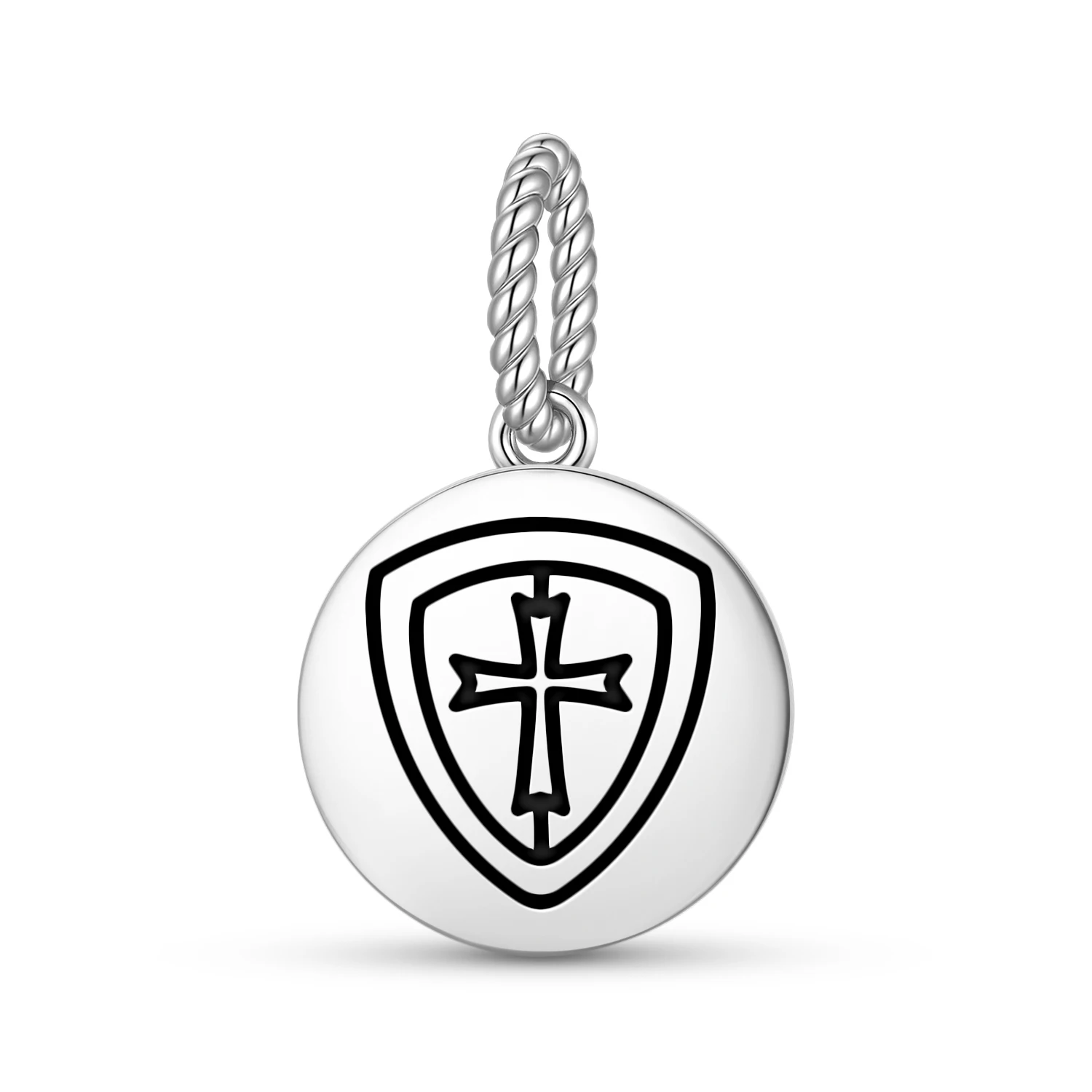 

Templar Templar Shield Pendant 925 Sterling Silver Symbol Charm Bead for Women Bracelet Necklace Jewelry Trendy