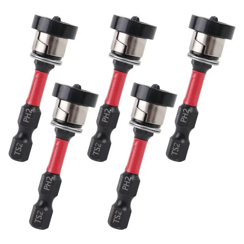 A04G-5Pcs Drywall Screw Bits Positioning 50Mm Magnetic Screwdriver Bits For Plasterboards