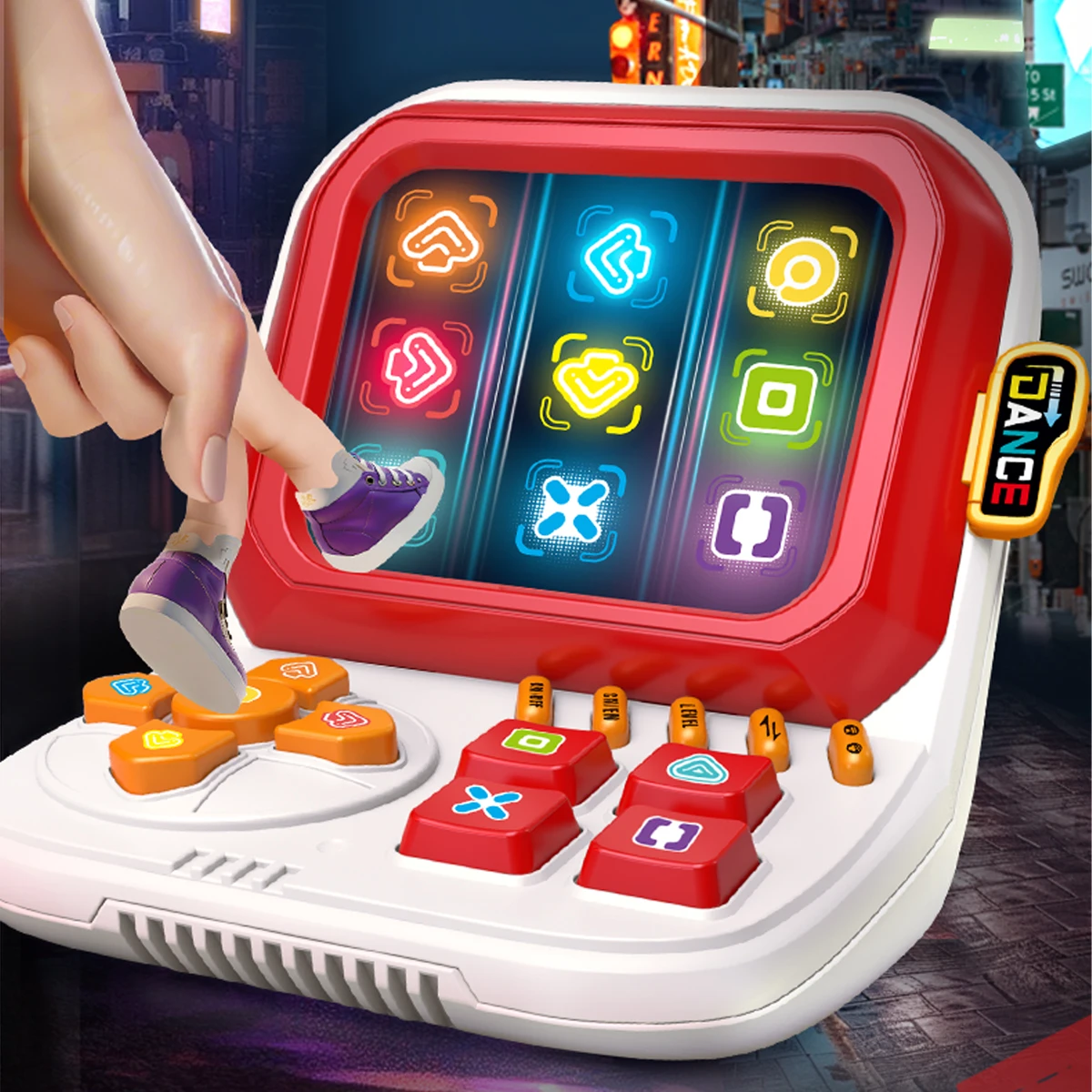 

Игрушки для танцев на палец, игровой автомат со светодиодным экраном для детей, 3-режимная память, играющий на мини-аркадный автомат, подарки