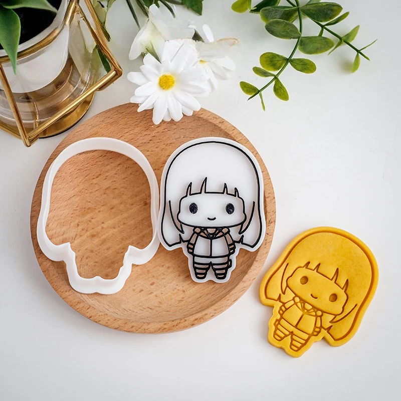 Naruto emporte-pièces Biscuit 3D Anime Sasuke plastique Sandwich Cutter cuisson moule outils Sakura cuisine ustensiles de cuisson accessoires