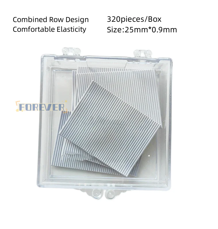 

Dental Dam Stabilizing Latex Cord Combined Row Rubber Sheets 320pieces/Box Dentist Materials