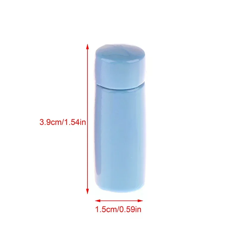 แก้วน้ำเก็บความร้อนจิ๋วสำหรับบ้านตุ๊กตา 1/12 อุปกรณ์ตกแต่งฉากเล่นอาหารสำหรับบ้านตุ๊กตา