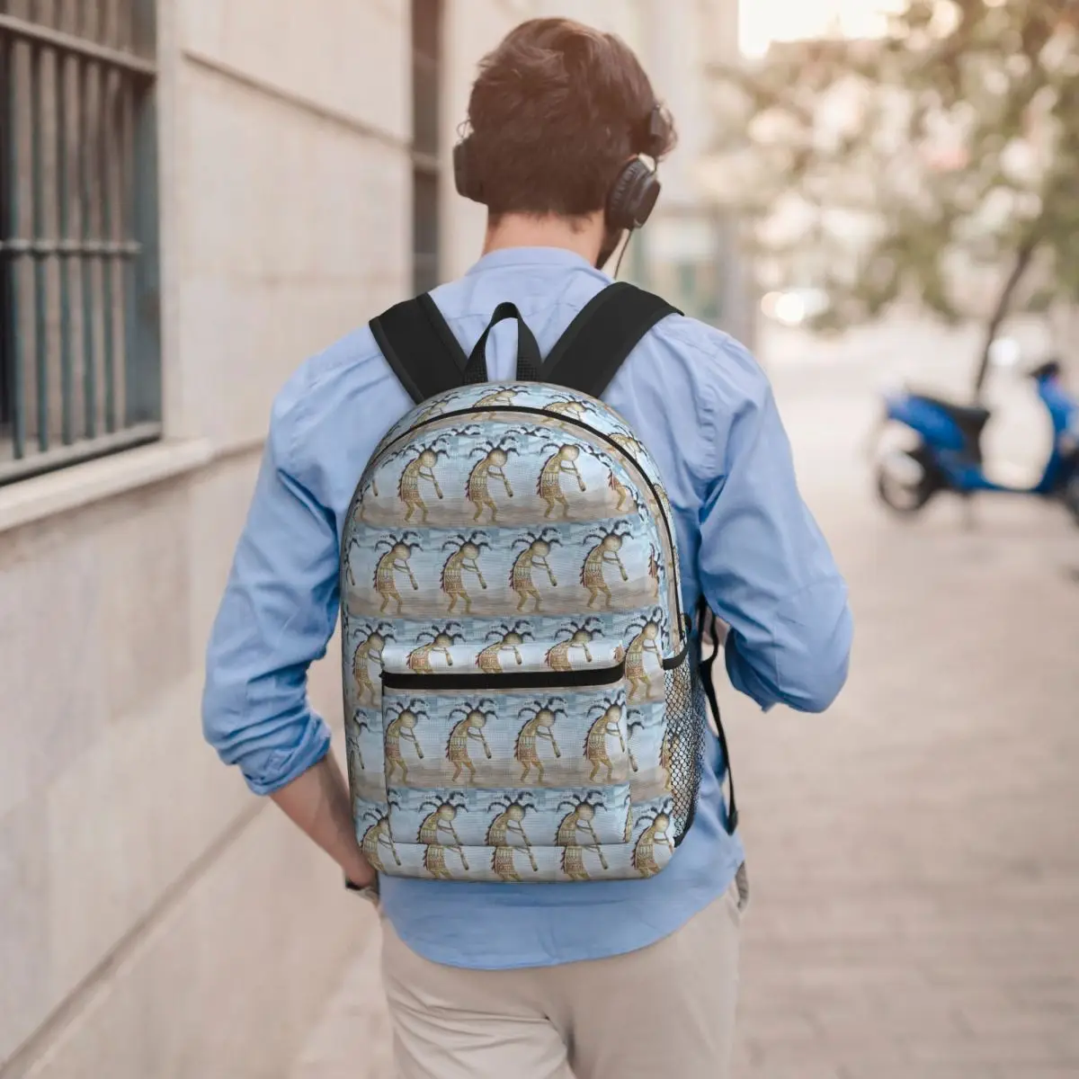 

Kokopelli Southwest Print Backpack Student BookBag Kids School Bag Laptop Shoulder Bags for Men Women