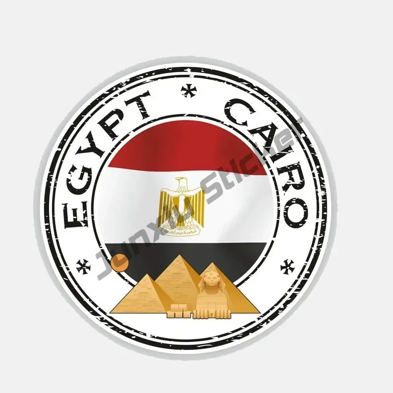 Egypt Flag Decal Sticker Egypt Travel Pyramid Pharaoh Desert Camel Sticker Car Accessories Laptop Window Car Decal KK13cm