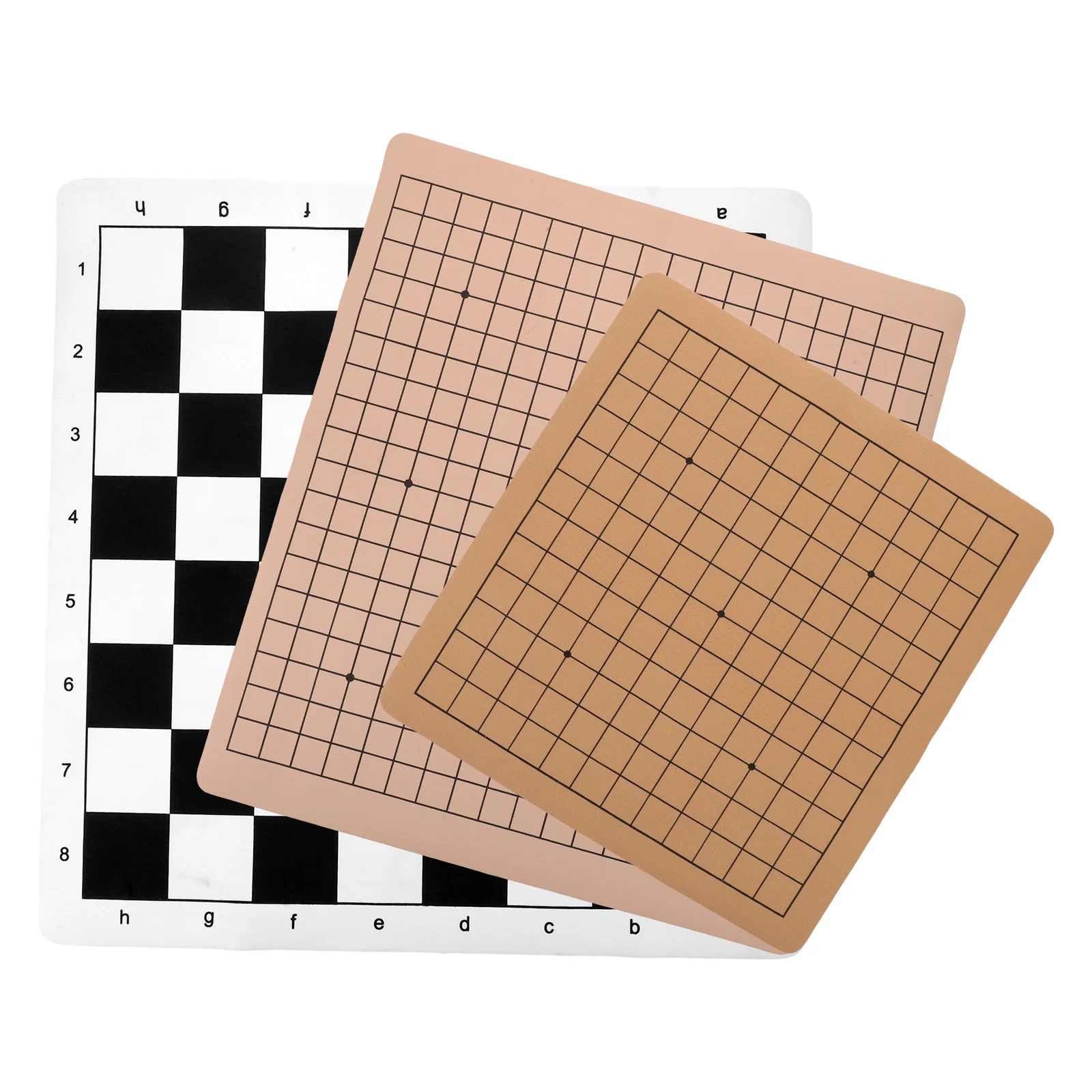 

3pcs Foldable Dual-Sided Chessboard Portable Roll Up Xiangqi Game Mat Lightweight Folding Chess Board For Travel Outdoor