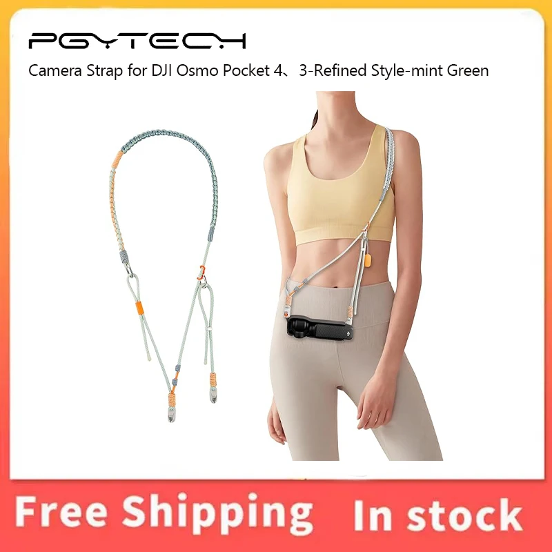 PGYTECH Refined Style Camera Strap for DJI Osmo Pocket 4/3, Mint Green Lanyard