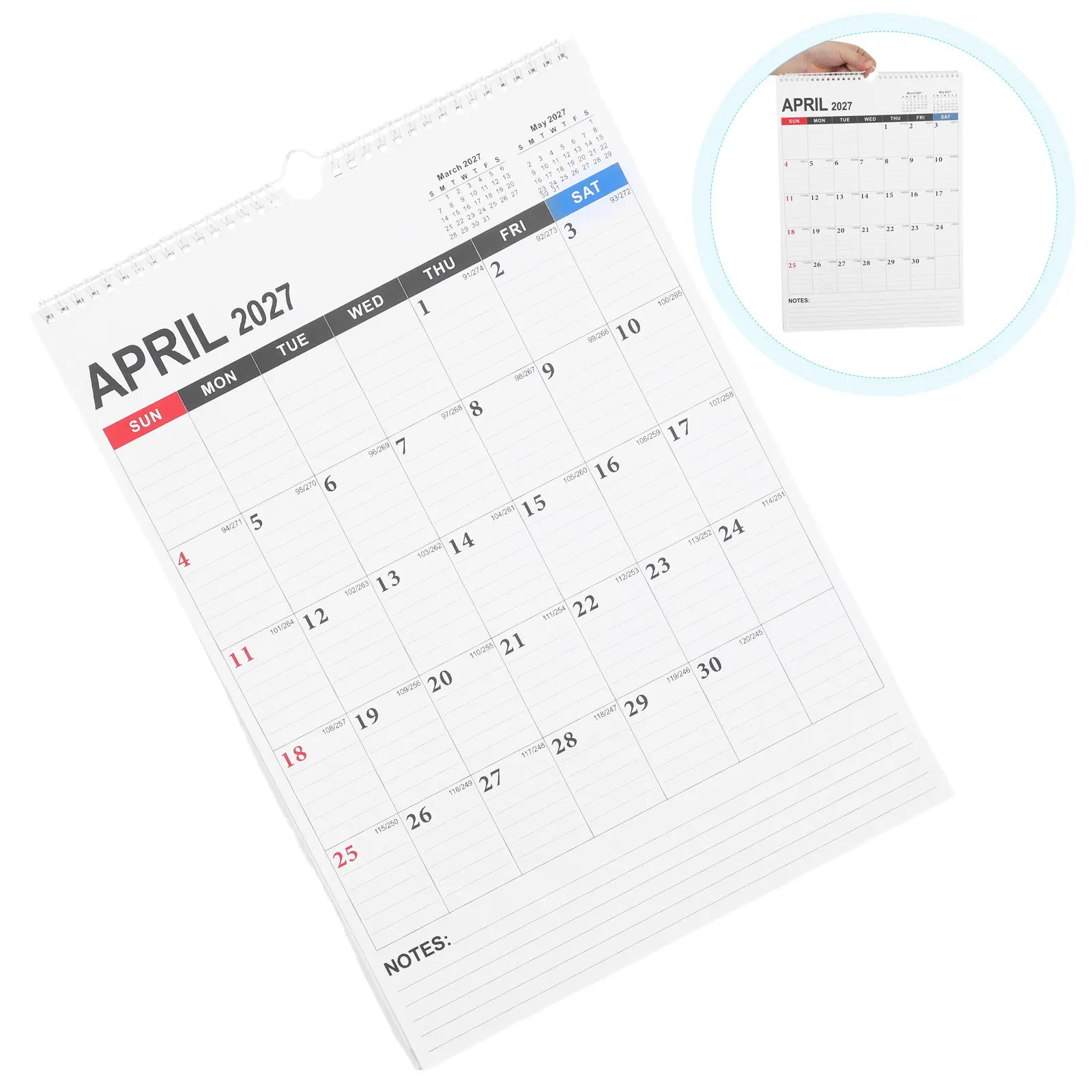 

Настенный календарь-планировщик на 2026-2027 годы в современном минималистичном стиле для офиса и дома, инструмент для управления делами