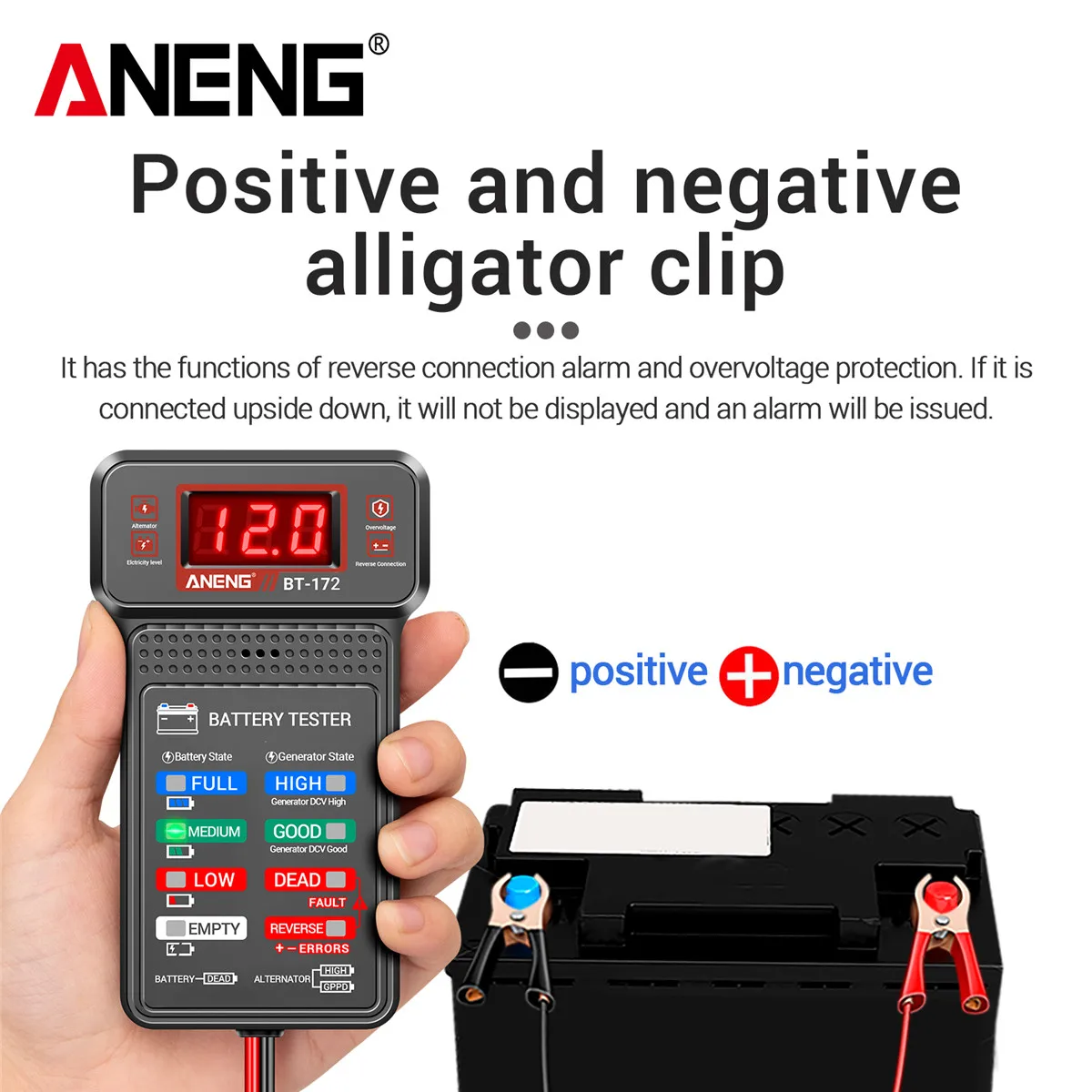 Car Battery Test Voltage Internal Resistance Detector High-precision Battery Checker Car Battery Tester Life Capacity