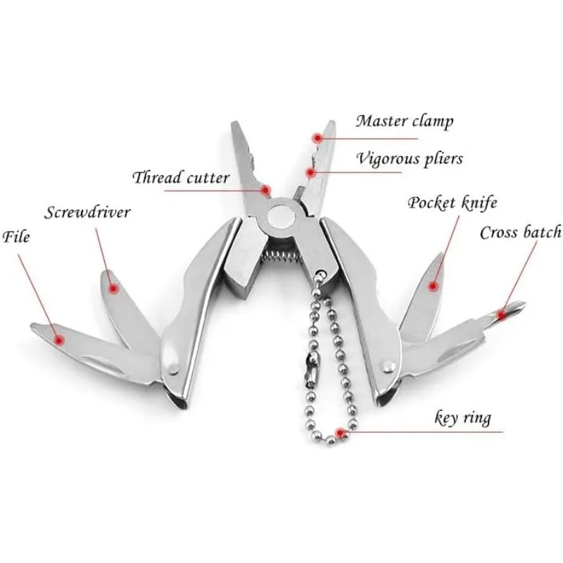 Stainless Steel Outdoor Portable Multitool Pliers Knife Keychain Screwdriver Multi Tools Mini Pliers Herramientas Multi Tool