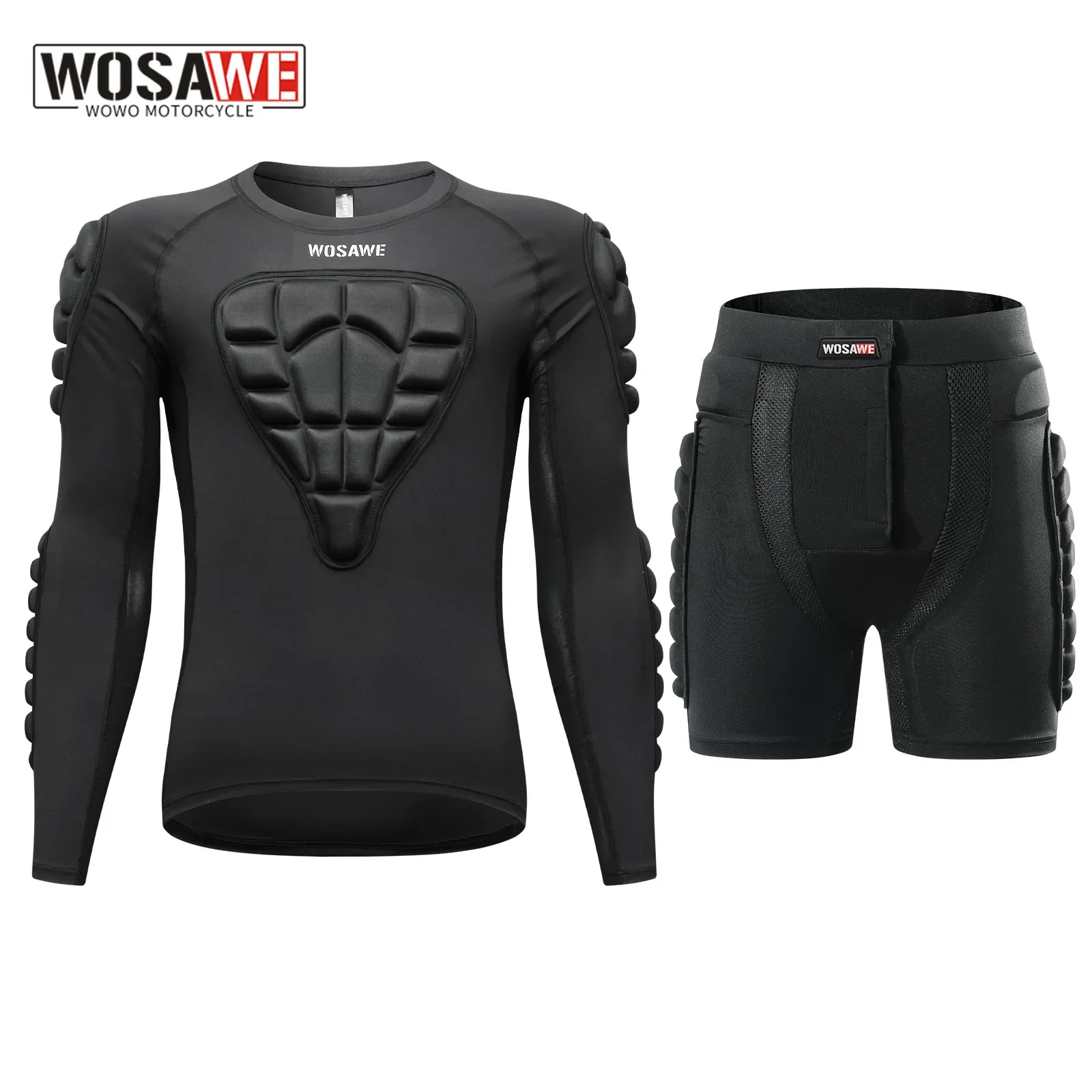 

WOSAWE Motorcycle Armor Underwear Protector Motorcycle Jacket Motocross Shorts Motorbike Body Protective Bike Gear Suit