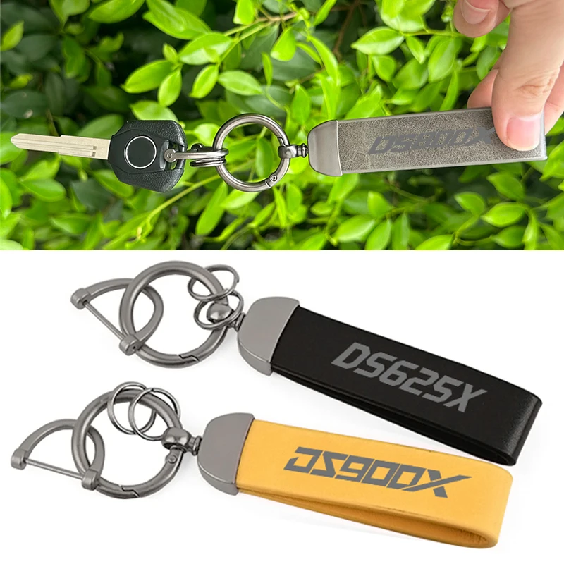For VOGE DSX DS625X DS900X DS800X DS 625 900 800X Motorcycle Accessories High-Grade Leather Keychain Metal Keyring