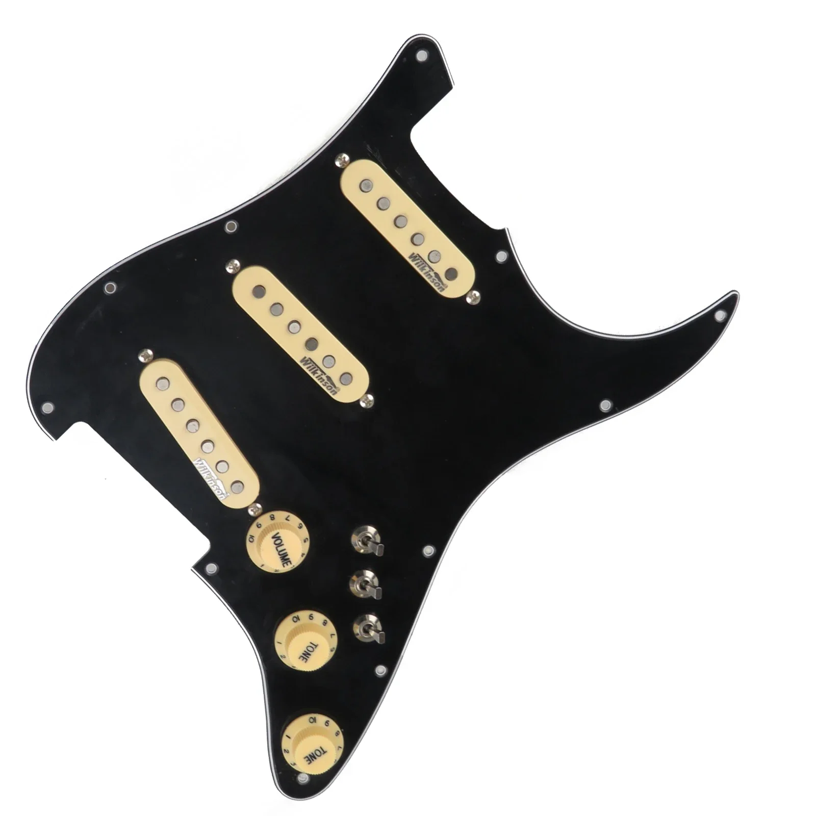 Wilkinson SSS Ainico 5 Single coil Pickups 7-Way type fully loaded Prewired Pickguard Set For ST Guitar Pickups