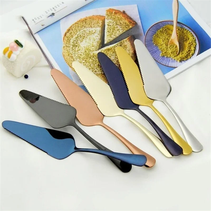 1Pc  Stainless Steel Cake Shovel Knife Pie Pizza Cheese Server Cake Divider Knives Baking Tools