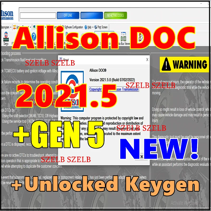 

2025 Universal Allison DOC 2021.5 + keygen + GEN5 Data Files With Programming Transmission PC-Service Tool Allison Transmission