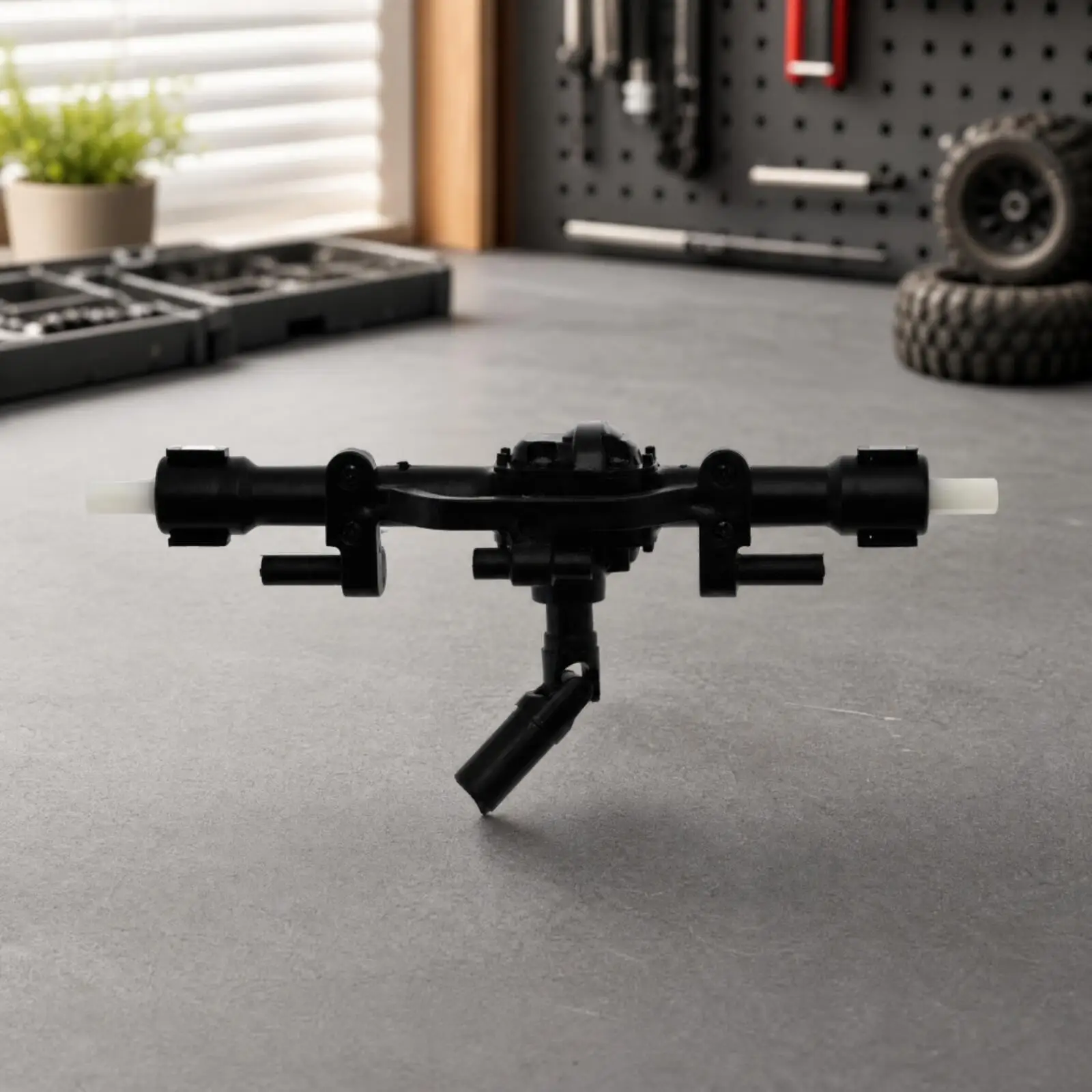 RC Spare Componentblack RC Crawler Rear Axle with Mounting Brackets Replacement