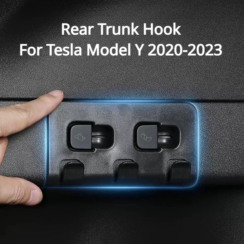 

Для Tesla Model Y 2020-2023 задняя флейта кнопки для багажника подвесное хранилище неразрушительная установка автомобильные аксессуары для интерьера