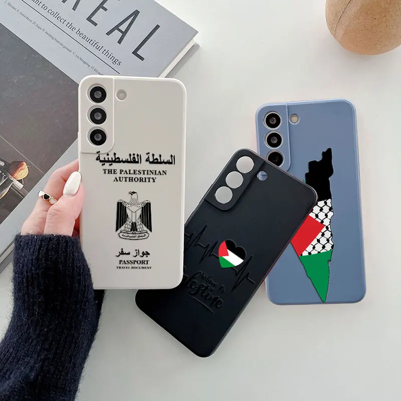 

Palestine Passport Love Phone Case For Samsung Galaxy S26 S25 Ultra S24 S23 S22 Plus S21 S20 FE S26 A37 A57 5G Silicone Cover