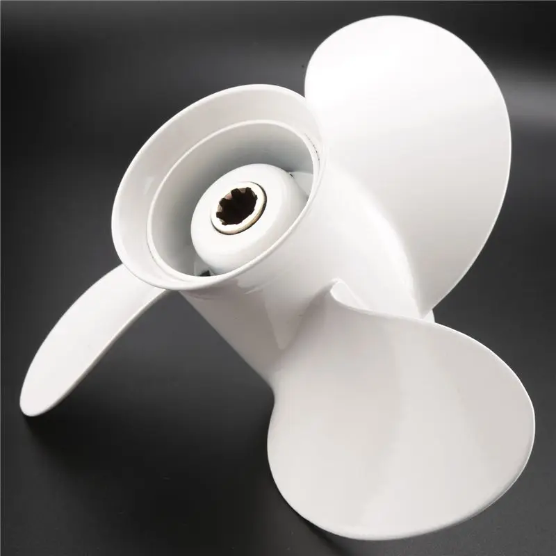 6Pcs 9 1/4 X 9-J New Aluminum Alloy 3 Blade Outboard Propeller For 9.9-15Hp-A08Q
