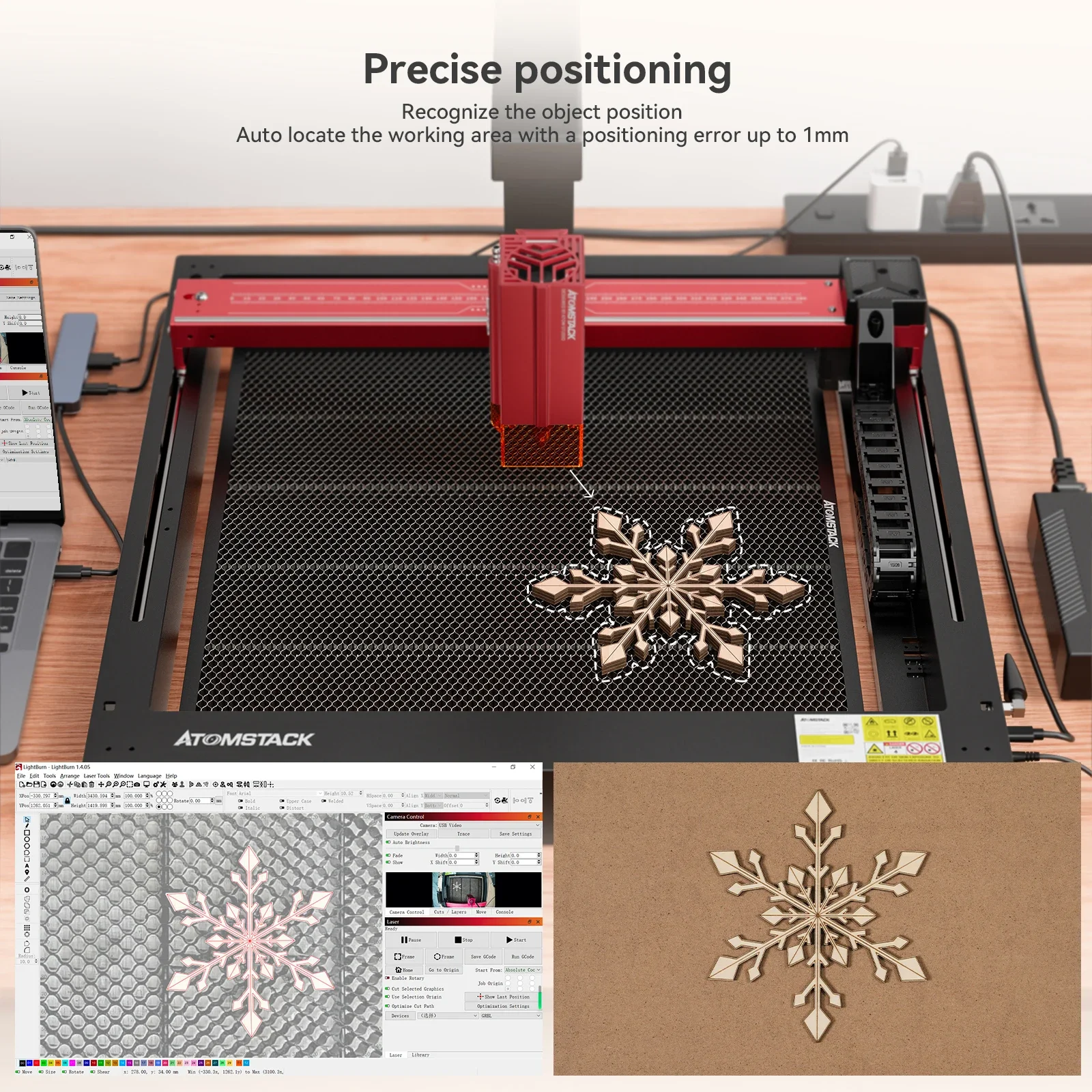 2026 ATOMSTACK AC2  Precise Positioning Digital Batch Process Wood Metal HD  for  Engraver Cutter