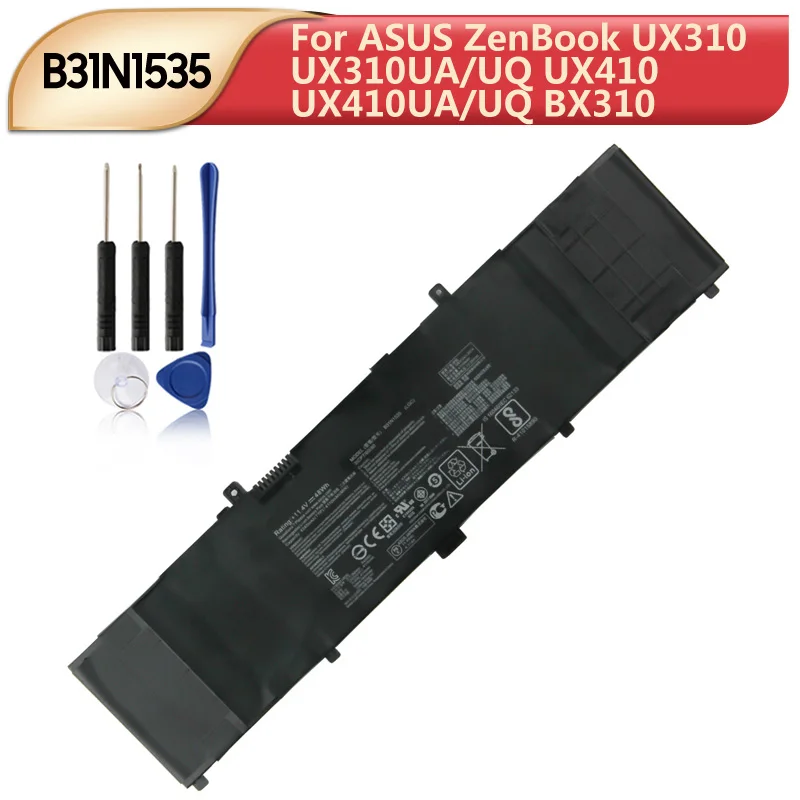 

Brand New Replacement Battery B31N1535 For ASUS ZenBook UX310 UX310UA/UQ UX410 UX410UA /UQ BX310 RX310U 4240mAh